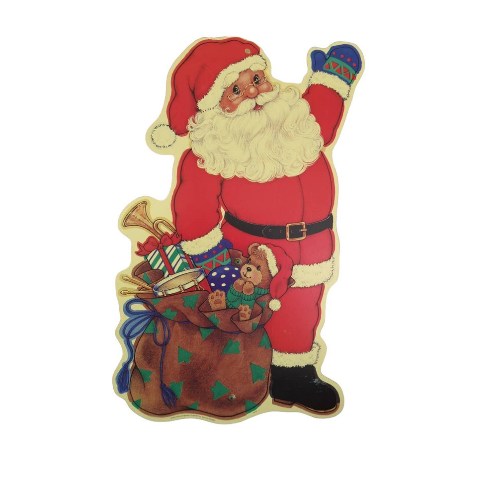 Vintage 2000 Christmas Santa Claus Yard Sign by Yard Art Impact Plastics